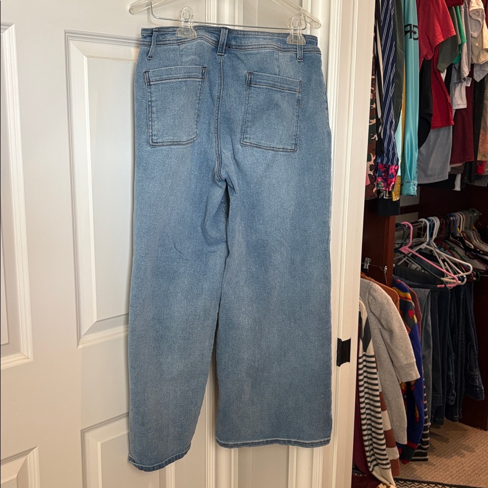 1822 Denim Light Blue Flare Jeans - Picture 2 of 2
